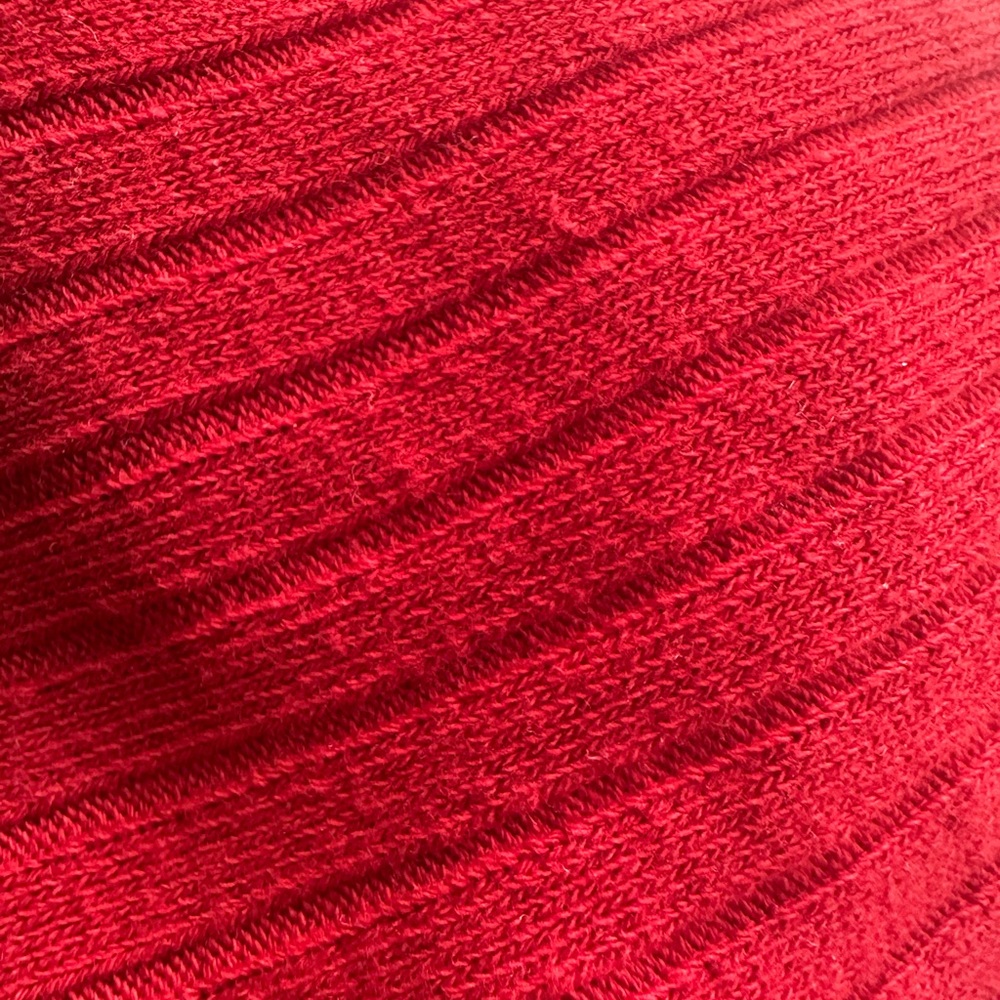Madewell Red Ribbed Knit Top - Picture 3 of 4